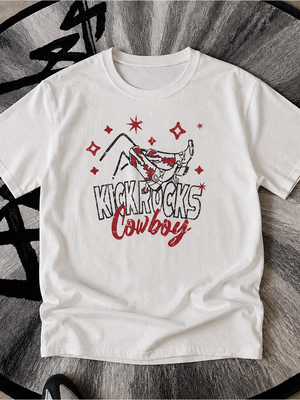 Kick Rocks Cowboy Shirt, Western Graphic Tee, Unisex